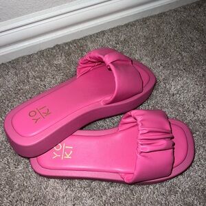 Pink One Strap Sandals